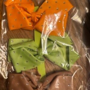 Bundle of (3) 6" Rhinestone Bows   B8164  Handmade NWT Boutique